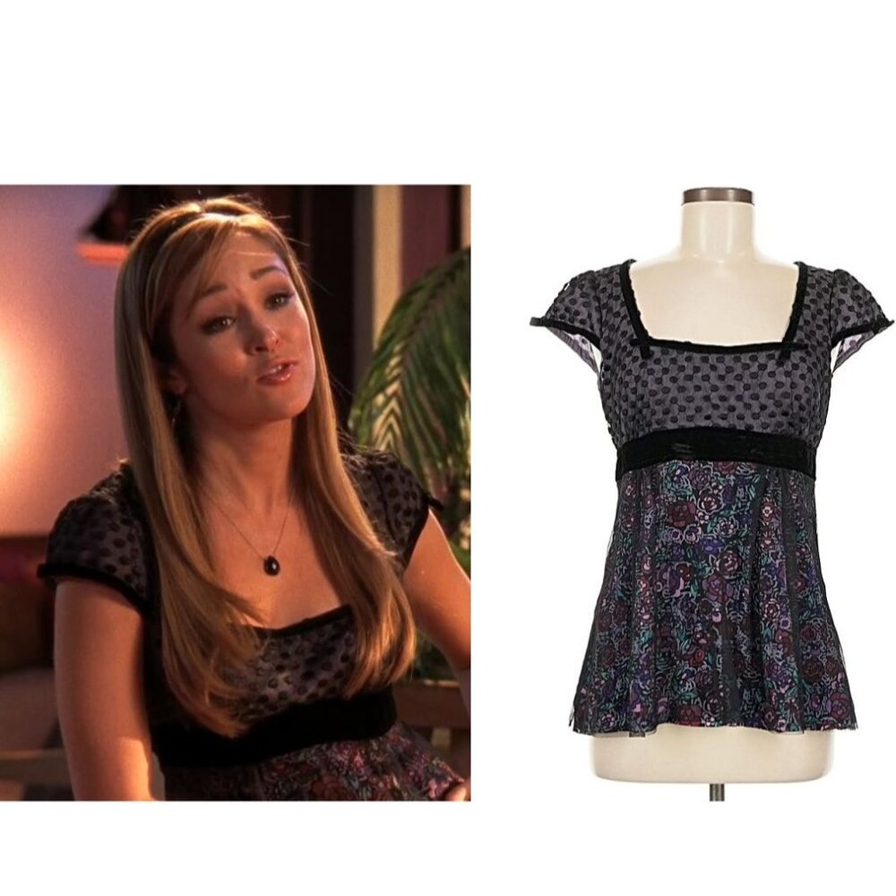 ASO TAYLOR TOWNSHEND THE OC Silk Babydoll Top Blouse RARE